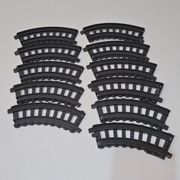 32 Thomas Trackmaster Gray Train Track Lot Mixed Straight Curved Switch End - Picture 4 of 12